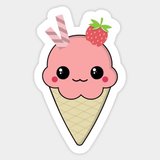 Kawaii Ice Cream Sticker